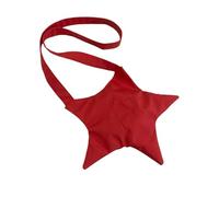 XYNM Crossbody Bag Damen Cute Star Shape Canvas Casual Portable Shoulder Tote Simple Pendler Messenger Handbag-red