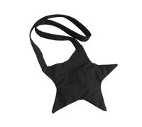 XYNM Crossbody Bag Damen Cute Star Shape Canvas Casual Portable Shoulder Tote Simple Pendler Messenger Handbag-black