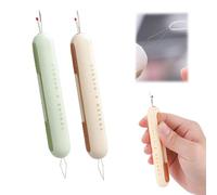 XYTAHDM 2 Pcs 2 in 1 Nadeleinfädler und Nahttrenner, Steckbarer Nadeleinfädler, Nadeleinfädler Nahttrennwerkzeug, Dehnbarer Entferner Nadeleinfädelwerkzeug für Handnähen, Stricken, Quiltzubehör