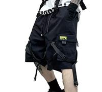 XYXIONGMAO Hip Hop Overalls Herren Cargo Tactical Shorts Slacks Pants Athleisure Jogger Techwear Streetwear Sweatpants, schwarz, Klein