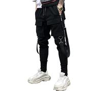 XYXIONGMAO Men's Unisex Cargo Harem Pants Functional Tactical Sweatpants Slacks Hip Hop Jogger Techwear Streetwear Overalls