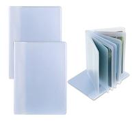 XZEIT 2 Stück Kartenhalter Schutzhüllen Transparente Kreditkartenhüllen Kunststoff Brieftascheneinsatz Kreditkartenhalter Einsatz für Brieftasche Versicherungskarte Debitkarte Führerschein,10 Seiten