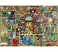 XZJXGZ Stickset Stickbilder Kreuzstich Vorgedruckt Bibliothek 40x50cm vorgedruckt Stickset Stickvorlage Stickbild Stickerei 14CT DIY (Vorgedruckte Leinwand)