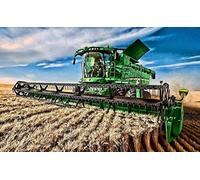 XZJXGZ Stickset Stickbilder Kreuzstich Vorgedruckt Traktor im Feld 40x50cm vorgedruckt Stickset Stickvorlage Stickbild Stickerei 14CT DIY (Vorgedruckte Leinwand)