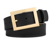 XZQTIVE Damen Ledergürtel für Jeans Hosen Kleider Mode Damen Schwarzer Gürtel mit quadratischer Schnalle
