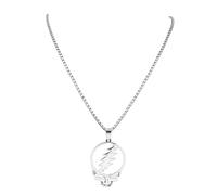 XZXVVX Halskette Punk-Rock-Band Grateful Dead Totenkopf-Halskette, Gothic-Persönlichkeitsschmuck