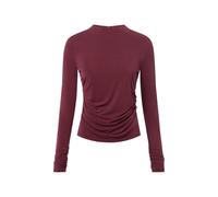 Y.A.S Langarmshirt Damen bordeaux, M