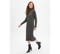 Y.A.S Damen YASMAVI Knit MIDI Rollneck Dress S. NOOS Strickkleid, Medium Grey Melange, L