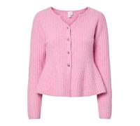 Strickjacke Y.A.S "YASDOLLY LS KNIT CARDIGAN S. NOOS", Damen, Gr. M, moonlite mauve, Strick, Obermaterial: 53% Polyester, 21% Polyacryl, 10% Wolle, 10% Nylon, 6% Elasthan, unifarben, kurz, Rundhals, S
