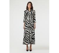 Y.A.S "YASSAVANNA LONG SHIRT DRESS" Viskose, loose fit (29677101-S) birch aop:zebra print