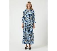 Y.A.S "YASSAVANNA LONG SHIRT DRESS" Viskose, loose fit (50728141-S) clear sky aop:liro print