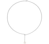 Y-Kette ADRIANA "Schmuck Geschenk Silber 925 Halskette La Maddalena", bunt (silberfarben, weiß), Halsketten, Damen, Perlen Silber 925 (Sterlingsilber), L: 54 B: 1,1mm, Perlen, Silber 925 (Sterlingsilb