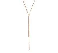 Y-Kette ELLI "Halskette Y-Kette Stab Minimal 925 Silber" Gr. 45, rosa (rosegold), Halsketten, Damen, ohne Stein, Silber 925 (Sterlingsilber) (74435239-45) rosegold