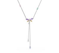 Y-Kette SWAROVSKI "Schmuck Geschenk 2026 CAPSULE Halskette", bunt (metallfarben, kristallweiß, pink, lila, gelb, blau, grün, weiß), Halsketten, Damen, Metall Perlen, Metall, Perlen, mit Swarovski Kris