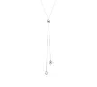 Y-Kette SWAROVSKI "Schmuck Geschenk Una Halskette", silber (metallfarben, kristallweiß), Halsketten, Damen, Metall, mit Swarovski Kristall (79892061-0) metallfarben, kristallweiß