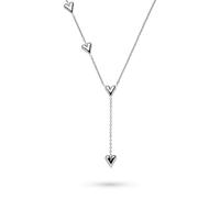 Y-Kette TAMARIS "Schmuck Geschenk Edelstahl Halskette Edgy Heart, Herz", silber (edelstahlfarben), Halsketten, Damen, Edelstahl, L: 50 B: 2mm, B:2mm (43891901-0) edelstahlfarben