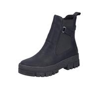 Winterstiefelette RIEKER, Damen, Gr. 43, schwarz, Elastischer Einsatz, Lederimitat, unifarben, Schuhe Winterstiefelette, Chelseaboots, Plateauboots, Klassik-Stiefelette mit Warmfutter (50691910-43)