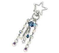 Y2K Ästhetische Stern Schlüsselanhänger,Qualle Taschenanhänger Damen,Niedlicher Kawaii Star Mädchen Frauen,Cute Keychain Accessoires,Aesthetic Bag Accessories,Geeignet Für Taschen Geldbörsen Rucksäcke