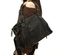 Y2K Punk Stil Große Kapazität Schultertasche, Nieten & Schnallen Dekor Kunstleder Handtasche, Gothic Street Style Tragetasche für Frauen (Ohne Anhänge