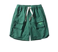 y2k Shorts Herren Einfarbiges Musterdruck Baggy Sommer Shorts Tunnelzug Elastische Taille Harem Shorts Loose fit Kurze Hosen Basic Outdoor Shorts