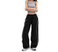 Y2K Star Patch Oversized Wide-Leg Sweatpants for Women High Waist Drawstring Baggy Lounge Pants Cozy Cotton Blend