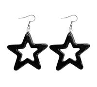 Y2K Style Dangle Earrings Simple Hollow Acrylic Star Pendant Drop Statement Jewelry Fashion Small Hoop Drop Jewelry Accessories Party