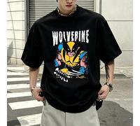 Y2K style Marvel Marvel Comics Wolverine Character Action Pose Design graphic t shirt 100 Percent Cotton men's clothes mens t shirts men summer clothe