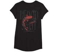 Y2K Vintage Graffiti Nishikigoi Fisch Backprint Koi Karpfen T-Shirt, Mädchen, Schwarz, M