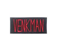 Yaco Venkman Patch - Iron on Sew On Embroidery Badge - Cartoon Patch - 1 Stück - Schwarz Rot