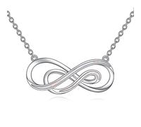 YAFEINI Infinity Kette für Damen S925 Sterling Silber Opal Unendlichkeit Halskette Anhänger Schmuck Geschenk für Mädchen Mutter(Infinity)