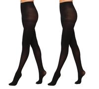 YAGAXI 2 Paar Halb Blickdicht Bauchweg Strumpfhosen für Damen,40Den Shape Seiden Fein Strumpfhosen Damen Reißfest,Strumpfhose Ohne Naht Unkaputtbar Für Frauen(black-M)