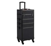 Yaheetech Alu Make-up Koffer Trolley 4-in-1 Kosmetikkoffer Beauty Case Transportkoffer 34 x 25,5 x 80,5 cm