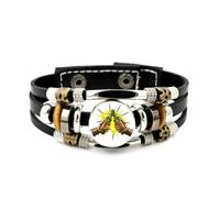 YAIEWNE Lederarmband Für Herren, Digitales Armband Mit Mechanischer Dampfmechanik, Verstellbar, Aus Geflochtenem Leder, Handgefertigtes Armband Im Ethno-Stil, Accessoire, Geburtstags- Oder