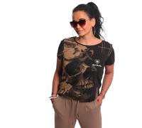 Yakuza Damen Death Rose Curved Crew Neck T-Shirt