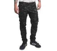 Yakuza Herren Armory Allover Slim Cargohosen, Schwarz, 38W
