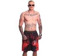 Yakuza Herren Burning Allover Badeshorts, Bunt, XXL