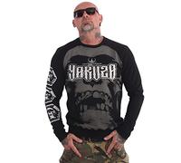 Yakuza Herren Ghost Skull Pullover, Schwarz, 4XL
