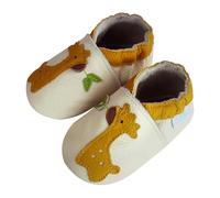 YALION Krabbelschuhe Baby Lauflernschuhe Mädchen Jungen Baby Weiche Leder Lederschuhe Babys Babyhausschuhe Kleinkind Babyschuhe(18-24 Monate, Beige Hirsch
