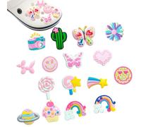 YALiya 16 Stück Cartoon-Schuh-Dekoration, DIY Schuhanstecker für Crocs Anstecker Kinder, Abnehmbare Schuh für Crocs Kinder Clogs, Schuh für Charms, geeignet für Jungen, Mädchen und Erwachsene