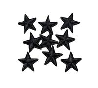 Yalulu 20 Stück Schwarz Star Patches Aufnäher Aufbügler Applikation zum aufbügeln Bügelbild Sticker Aufnäher DIY Kleidung Jeans Taschen Patch