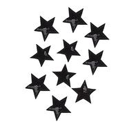 Yalulu 20 Stück Stern Pailletten Patches Aufnäher Aufbügler Applikation Zum Aufbügeln Bestickte Patches Bügelbild Stickerei Aufnäher Aufbügler Patch (Schwarz)