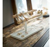 Yamazaki Home Armbanduhr- und Schmuckständer Weiß TOSCA