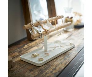 Yamazaki Home Armbanduhr- und Schmuckständer Weiß TOSCA