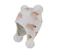 YAMEE Baby Wintermütze Mädchen Pompon Dickes Fleece Gefüttert Kinder Jungen Strickmütze wintermütze Stricken Hut Verdicken Ohrenschützer Hut für Kinder(0-5 Jahre alt)