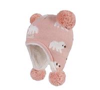 YAMEE Baby Wintermütze Mädchen Pompon Dickes Fleece Gefüttert Kinder Jungen Strickmütze wintermütze Stricken Hut Verdicken Ohrenschützer Hut für Kinder(0-5 Jahre alt)