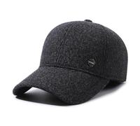 YAMEE Baseballmütze Herren Wintermütze,Herren Winter Baseball-Cap mit Ausklappbarem Ohrenschutz,Wintercap Herbst/Winter Basecap Warme Schildkappe