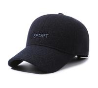 YAMEE Baseballmütze Herren Wintermütze,Herren Winter Baseball-Cap mit Ausklappbarem Ohrenschutz,Wintercap Herbst/Winter Basecap Warme Schildkappe
