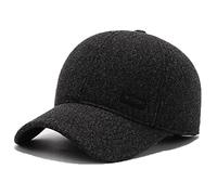 YAMEE Baseballmütze Herren Wintermütze,Herren Winter Baseball-Cap mit Ausklappbarem Ohrenschutz,Wintercap Herbst/Winter Basecap Warme Schildkappe