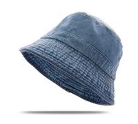 YAMEE Unisex Denim Packable Bucket Hat Damen Fischerhut Atmungsaktiver Sommer Sonnenhut mit UV-Schutz