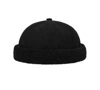 YAMEE Winter Docker Cap Herren Cord mit Plüsch-Patchwork,Beanie Damen Wintermütze Warme,Matrosenmütze Docker Mütze Herren Vintage-Stil